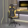 vidaXL Chaise de jeu de massage Noir et doré Similicuir