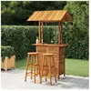 vidaXL Ensemble de bar de jardin 3 pcs Bois d'acacia solide