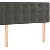 vidaXL Tête de lit Gris foncé 100x5x78/88 cm Velours