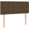 vidaXL Tête de lit Marron Foncé 100x5x78/88 cm Tissu
