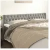 vidaXL Têtes de lit 2 pcs Gris clair 100x7x78/88 cm Velours