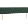 vidaXL Têtes de lit 2 pcs Vert foncé 100x7x78/88 cm Velours