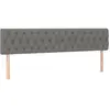 vidaXL Têtes de lit 2 pcs Gris foncé 100x7x78/88 cm Tissu