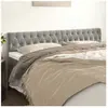 vidaXL Têtes de lit 2 pcs Gris clair 90x7x78/88 cm Velours
