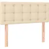 vidaXL Tête de lit Crème 80x5x78/88 cm Tissu