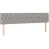 vidaXL Têtes de lit 2 pcs Gris clair 90x7x78/88 cm Tissu