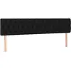 vidaXL Têtes de lit 2 pcs Noir 90x7x78/88 cm Tissu