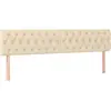 vidaXL Têtes de lit 2 pcs Crème 90x7x78/88 cm Tissu