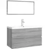 vidaXL Meubles de salle de bain Sonoma gris Bois d'ingénierie