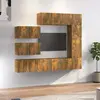 Ensemble de meubles TV 8 pcs Chêne fumé Bois d'ingénierie