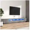 vidaXL Ensemble de meubles TV avec lumières LED 3 pcs Sonoma gris