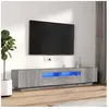 vidaXL Ensemble de meubles TV avec lumières LED 2 pcs Sonoma gris