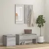 vidaXL Ensemble de meubles de couloir Sonoma gris Bois d'ingénierie
