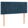 vidaXL Tête de lit Bleu foncé 100x5x78/88 cm Velours