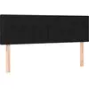 vidaXL Têtes de lit 2 pcs Noir 72x5x78/88 cm Tissu