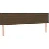 vidaXL Têtes de lit 2 pcs Marron Foncé 100x5x78/88 cm Tissu