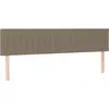 vidaXL Têtes de lit 2 pcs Taupe 100x5x78/88 cm Tissu
