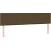 vidaXL Têtes de lit 2 pcs Marron Foncé 100x5x78/88 cm Tissu