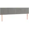 vidaXL Têtes de lit 2 pcs Gris clair 90x5x78/88 cm Velours
