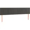 vidaXL Têtes de lit 2 pcs Gris foncé 90x5x78/88 cm Velours