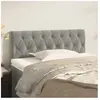 vidaXL Tête de lit Gris clair 100x7x78/88 cm Velours
