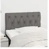 vidaXL Tête de lit Gris foncé 80x7x78/88 cm Tissu