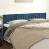 vidaXL Têtes de lit 2 pcs Bleu foncé 80x5x78/88 cm Velours