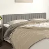 vidaXL Têtes de lit 2 pcs Gris clair 80x5x78/88 cm Velours