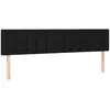 vidaXL Têtes de lit 2 pcs Noir 100x5x78/88 cm Tissu