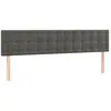 vidaXL Têtes de lit 2 pcs Gris foncé 80x5x78/88 cm Velours