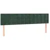 vidaXL Têtes de lit 2 pcs Vert foncé 80x5x78/88 cm Velours