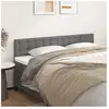 vidaXL Têtes de lit 2 pcs Gris 90x5x78/88 cm Similicuir