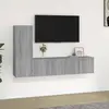 Ensemble de meubles TV 3 pcs Sonoma gris Bois d'ingénierie