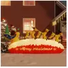 vidaXL Décoration gonflable de Père Noël et renne à LED 145 cm