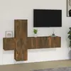 vidaXL Ensemble de meubles TV 3 pcs Chêne fumé Bois d'ingénierie