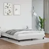 vidaXL Cadre de lit Blanc 140x190 cm Similicuir