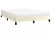 VIDAXL Cadre de lit Crème 140x190 cm Similicuir