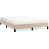 vidaXL Cadre de lit Cappuccino 140x190 cm Similicuir