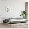 vidaXL Cadre de lit Gris foncé 200 x 200 cm Tissu