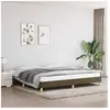 vidaXL Cadre de lit Marron foncé 200x200 cm Tissu