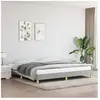 vidaXL Cadre de lit Gris clair 200x200 cm Tissu