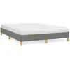 vidaXL Cadre de lit Gris foncé 140x190 cm Tissu