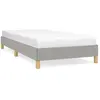 vidaXL Cadre de lit Gris clair 90x190 cm Tissu
