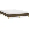 vidaXL Cadre de lit Marron foncé 140x200 cm Tissu