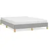 vidaXL Cadre de lit Gris clair 140x190 cm Tissu