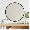 vidaXL Miroir mural Noir Ø 40 cm Rond