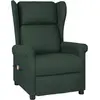 vidaXL Fauteuil de massage Vert foncé Tissu