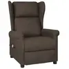 vidaXL Fauteuil de massage Marron foncé Tissu