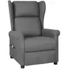 vidaXL Fauteuil de massage Gris clair Tissu
