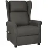 vidaXL Fauteuil de massage Gris foncé Tissu